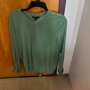 Green cozy VNeck sweater